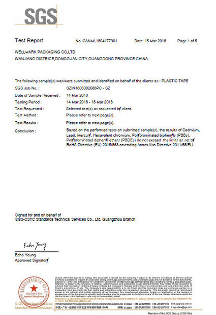 LA CHINE WELLMARK PACKAGING CO.,LTD. Certifications
